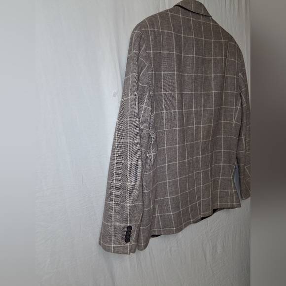Banana Republic Brown Plaid Blazer Formal Size 42 - Picture 11 of 16